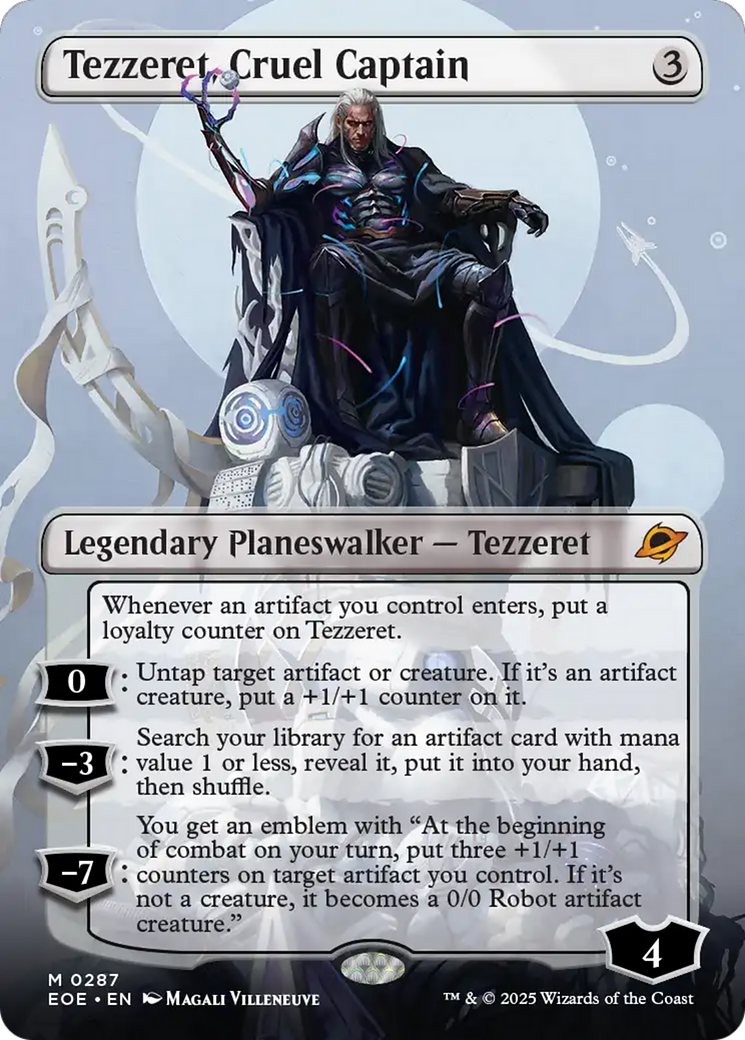 Tezzeret, Cruel Captain (Borderless) [Edge of Eternities] | Boutique FDB TCG
