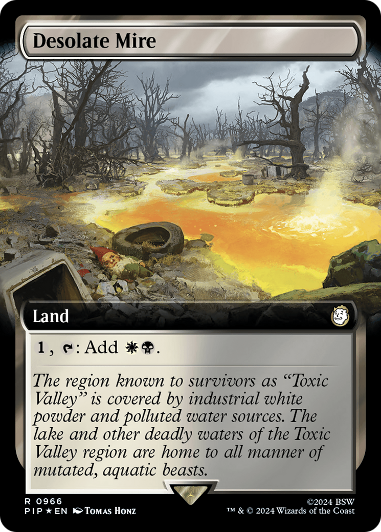 Desolate Mire (Extended Art) (Surge Foil) [Fallout] | Boutique FDB TCG