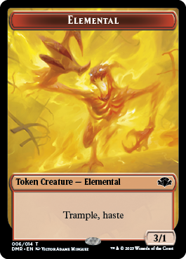 Elephant // Elemental Double-Sided Token [Dominaria Remastered Tokens] | Boutique FDB TCG