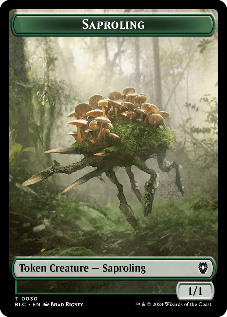 Hamster // Saproling Double-Sided Token [Bloomburrow Commander Tokens] | Boutique FDB TCG