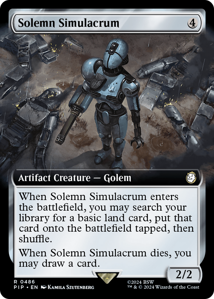 Solemn Simulacrum (Extended Art) [Fallout] | Boutique FDB TCG