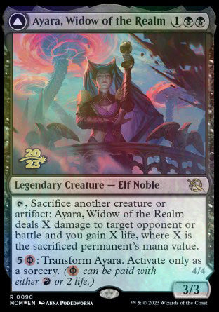 Ayara, Widow of the Realm // Ayara, Furnace Queen [March of the Machine Prerelease Promos] | Boutique FDB TCG