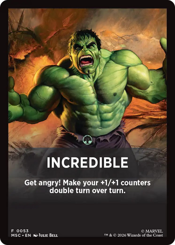 Incredible Theme Card [Marvel Super Heroes Commander] | Boutique FDB TCG