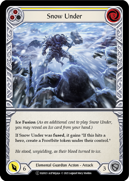 Snow Under (Yellow) [U-ELE023] (Tales of Aria Unlimited)  Unlimited Normal | Boutique FDB TCG