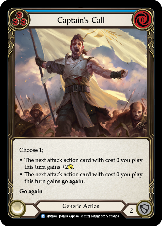Captain's Call (Blue) [MON262-RF] (Monarch)  1st Edition Rainbow Foil | Boutique FDB TCG