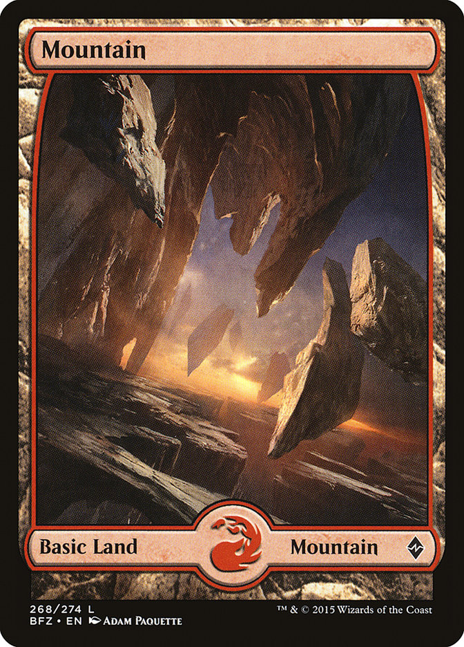 Mountain (268) (Full Art) [Battle for Zendikar] | Boutique FDB TCG