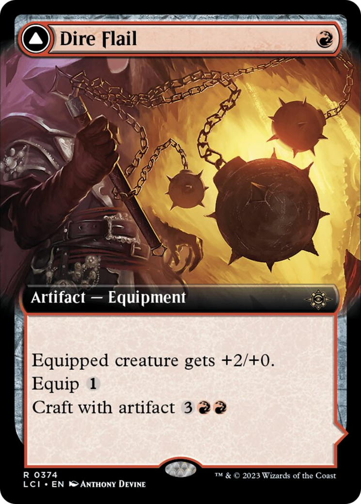 Dire Flail (Extended Art) [The Lost Caverns of Ixalan] | Boutique FDB TCG