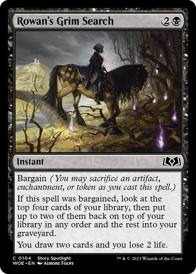 Rowan's Grim Search [Wilds of Eldraine] | Boutique FDB TCG