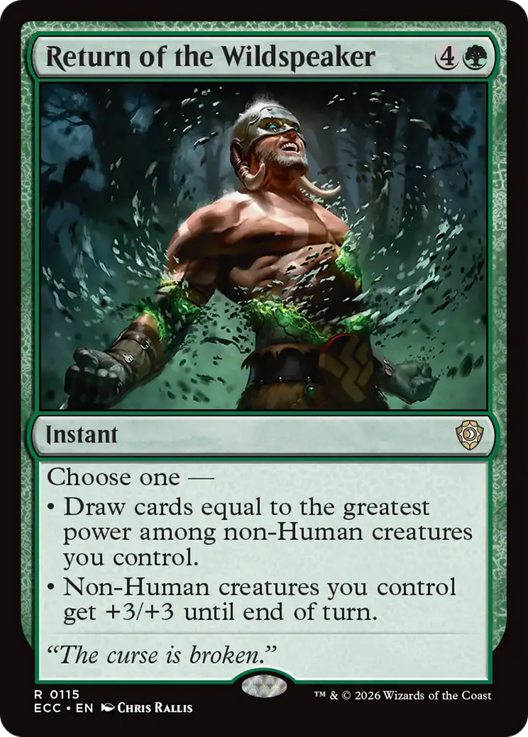 Return of the Wildspeaker [Lorwyn Eclipsed Commander] | Boutique FDB TCG