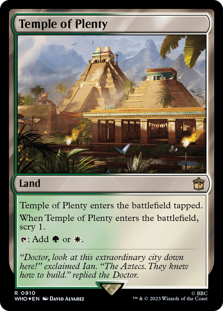 Temple of Plenty (Surge Foil) [Doctor Who] | Boutique FDB TCG