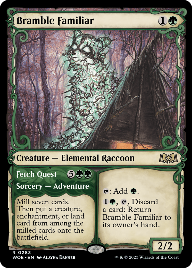 Bramble Familiar // Fetch Quest (Showcase) [Wilds of Eldraine] | Boutique FDB TCG