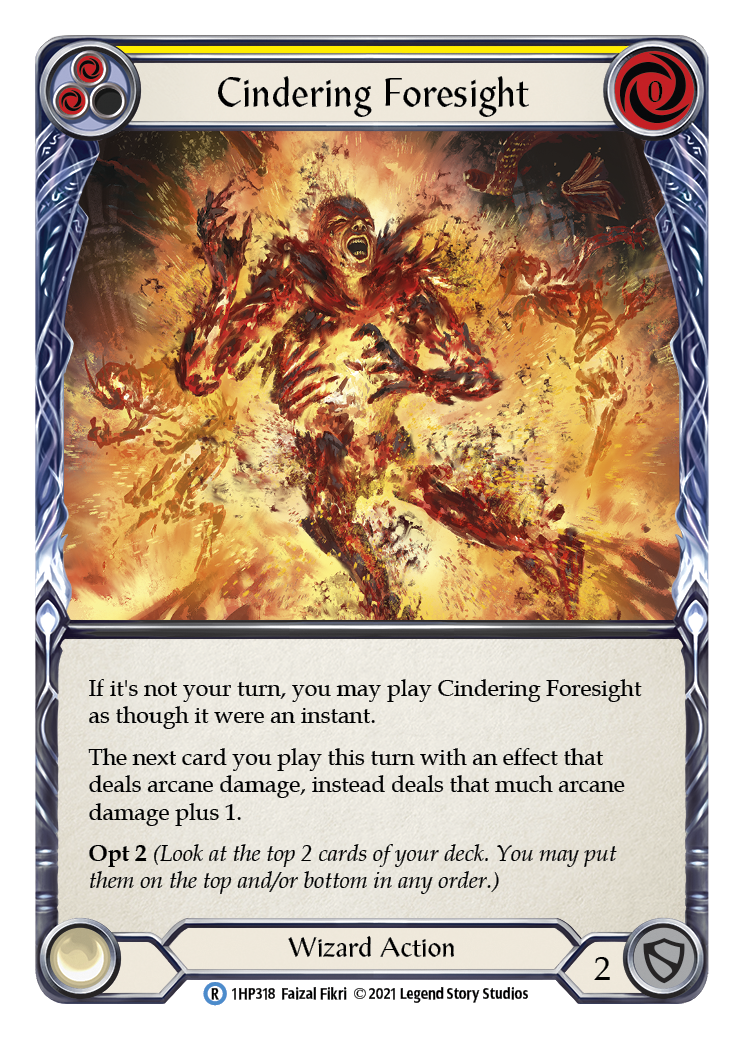 Cindering Foresight (Yellow) [1HP318] (History Pack 1) | Boutique FDB TCG