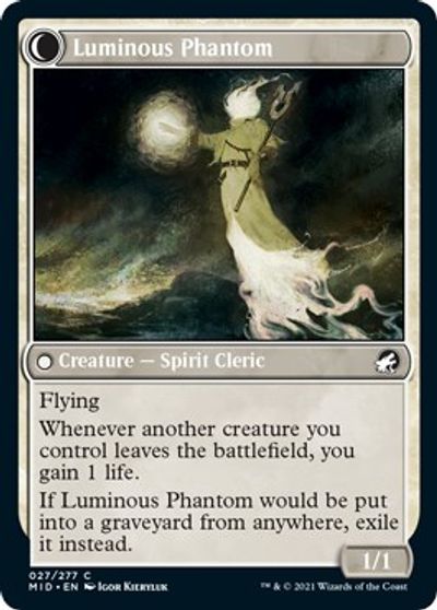Lunarch Veteran // Luminous Phantom [Innistrad: Midnight Hunt] | Boutique FDB TCG