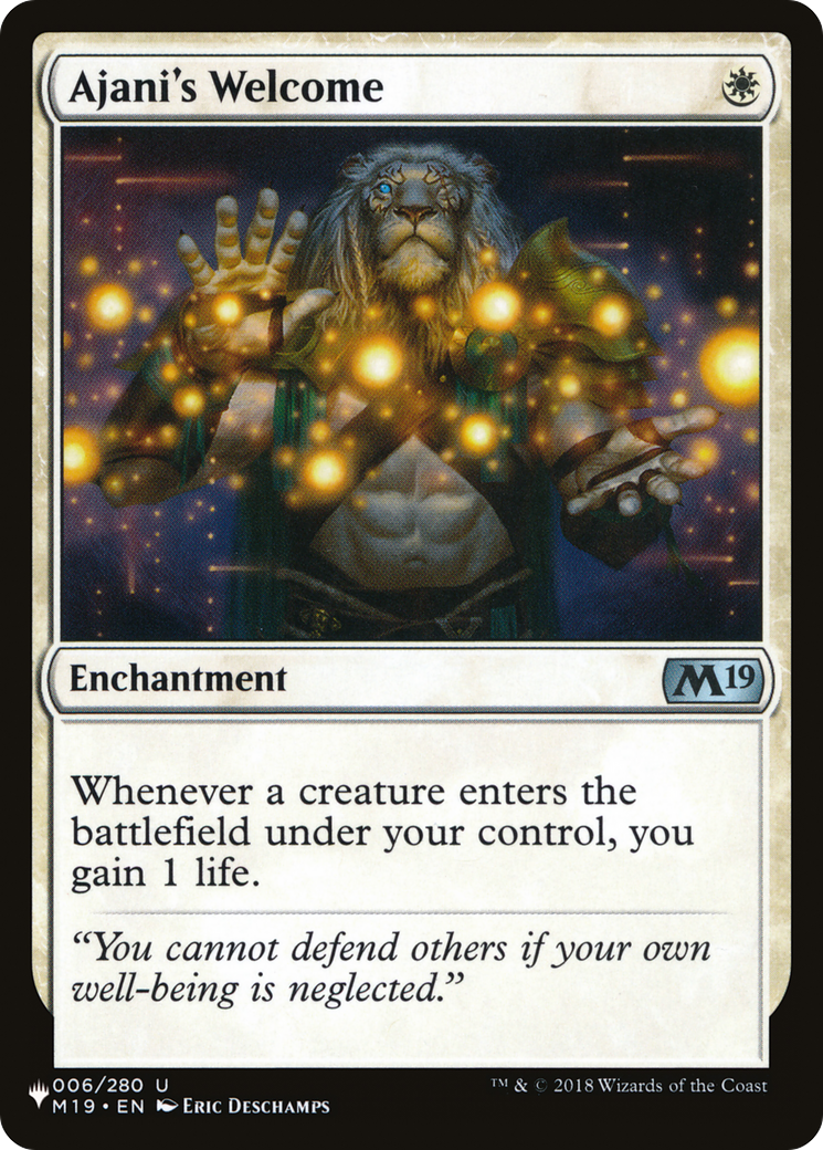 Ajani's Welcome [The List Reprints] | Boutique FDB TCG