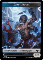 Zombie Rogue // Plot Double-Sided Token [Outlaws of Thunder Junction Tokens] | Boutique FDB TCG