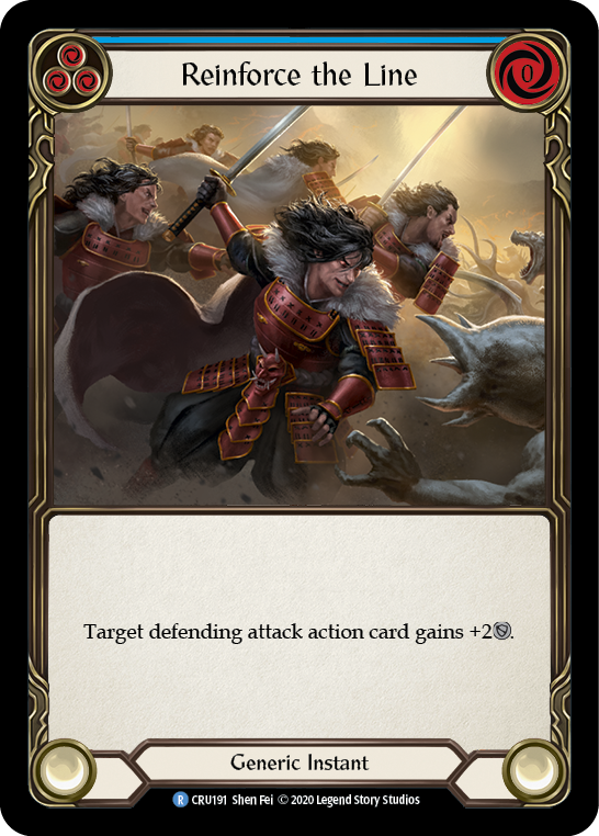Reinforce the Line (Blue) [CRU191] (Crucible of War)  1st Edition Rainbow Foil | Boutique FDB TCG