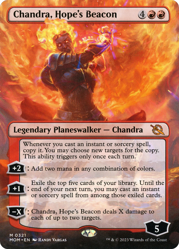 Chandra, Hope's Beacon (Borderless Alternate Art) [March of the Machine] | Boutique FDB TCG