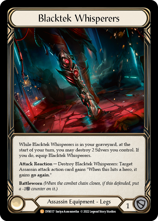 Blacktek Whisperers [DYN117] (Dynasty)  Cold Foil | Boutique FDB TCG