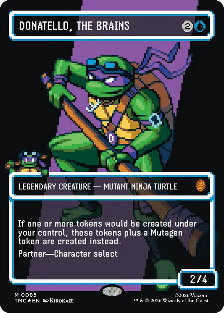 Donatello, the Brains (0085) (Borderless) (Surge Foil) [Teenage Mutant Ninja Turtles Commander] | Boutique FDB TCG