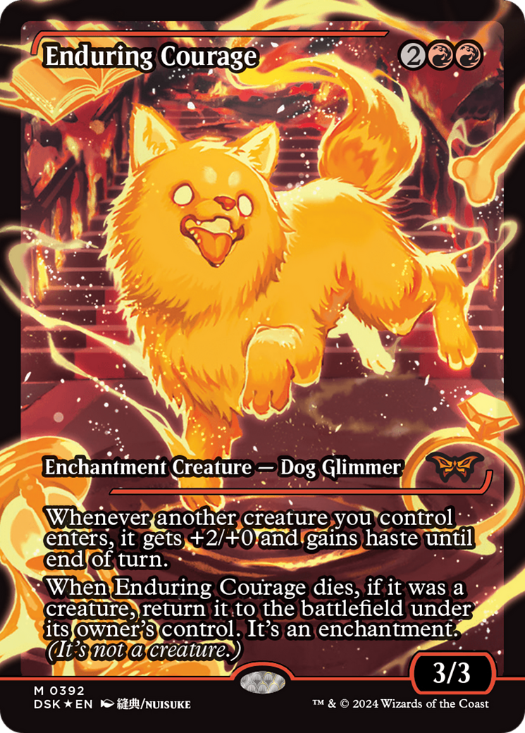 Enduring Courage (Japan Showcase) [Duskmourn: House of Horror] | Boutique FDB TCG