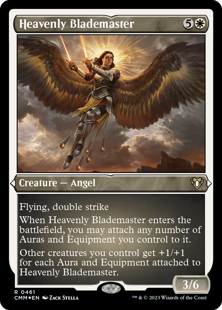 Heavenly Blademaster (Foil Etched) [Commander Masters] | Boutique FDB TCG