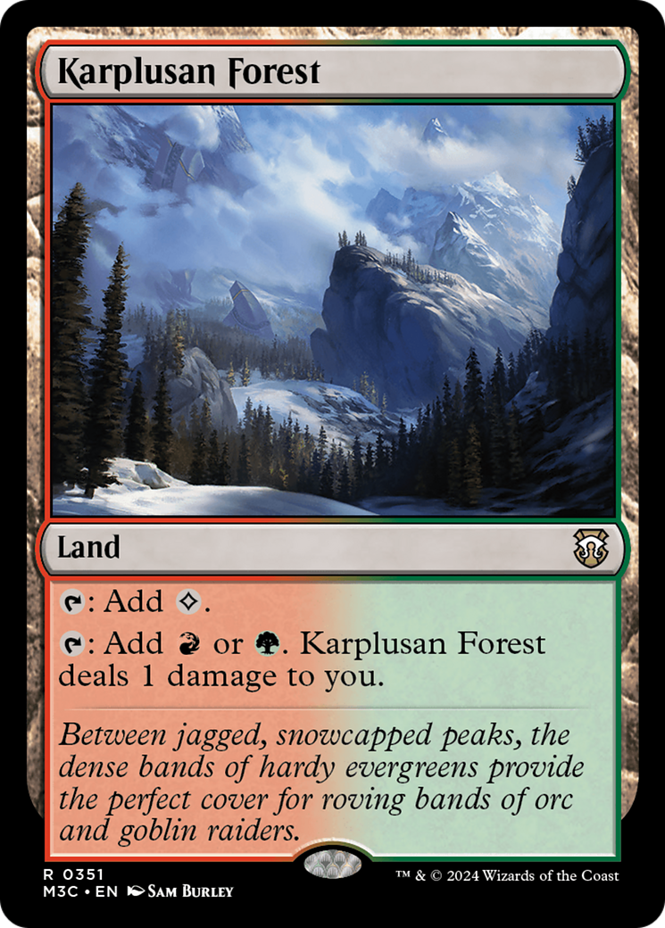 Karplusan Forest (Ripple Foil) [Modern Horizons 3 Commander] | Boutique FDB TCG