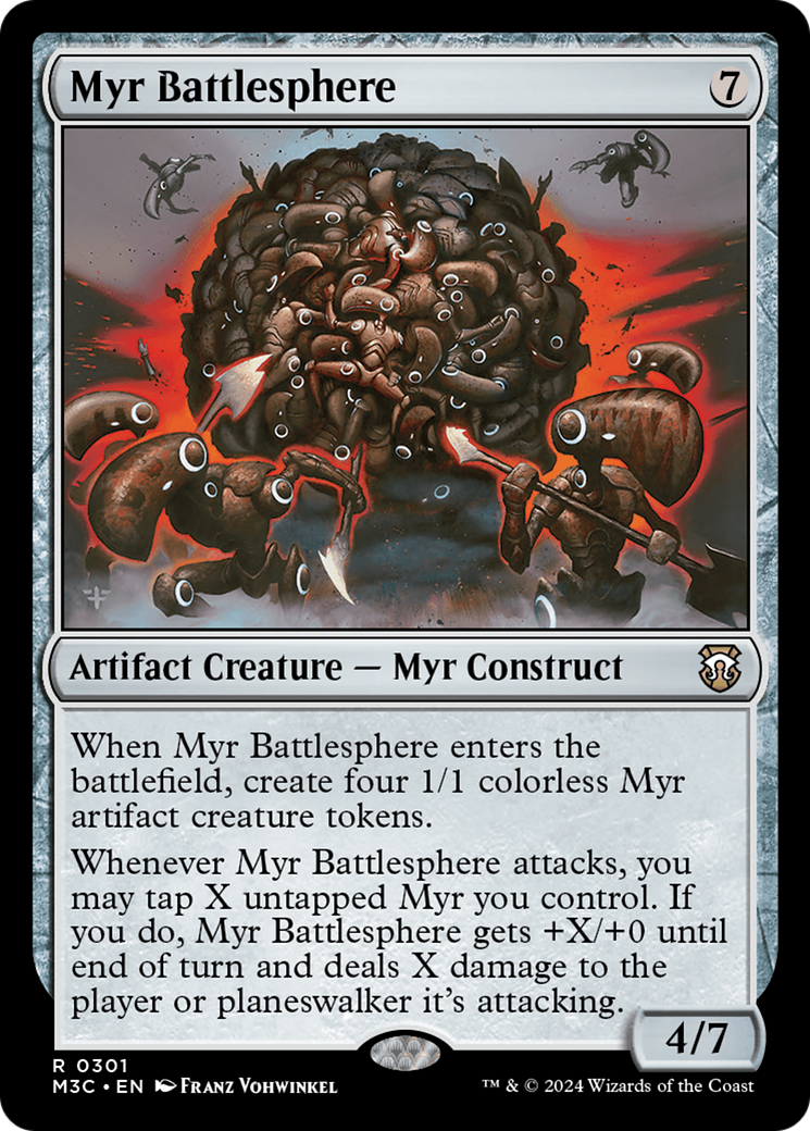 Myr Battlesphere (Ripple Foil) [Modern Horizons 3 Commander] | Boutique FDB TCG