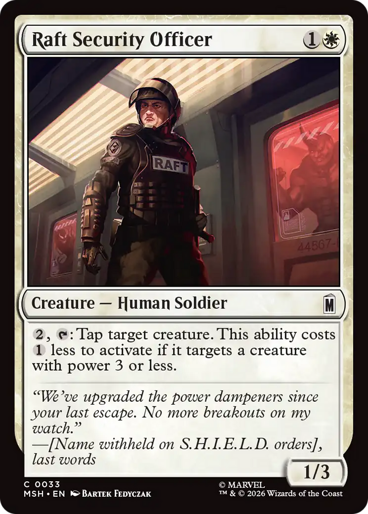 Raft Security Officer [Marvel Super Heroes] | Boutique FDB TCG