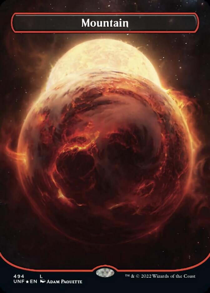 Mountain (494) (Orbital Space-ic Land) (Galaxy Foil) [Unfinity] | Boutique FDB TCG