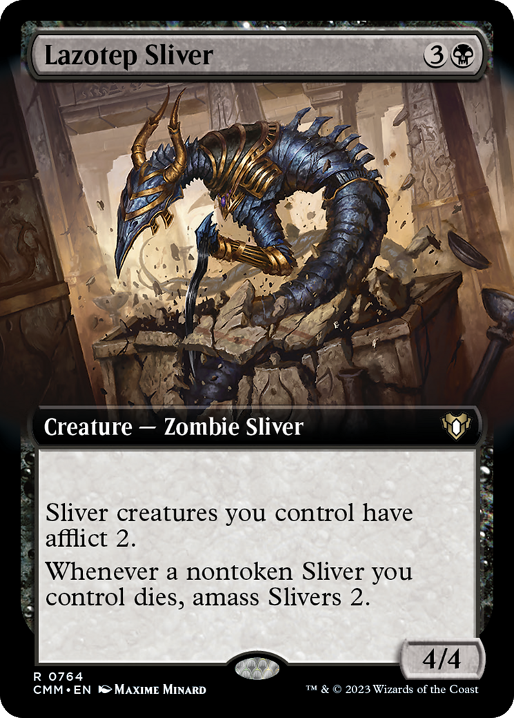 Lazotep Sliver (Extended Art) [Commander Masters] | Boutique FDB TCG