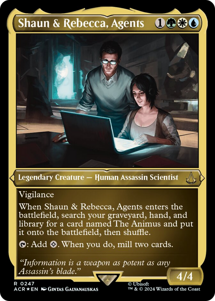 Shaun & Rebecca, Agents (Foil Etched) [Assassin's Creed] | Boutique FDB TCG