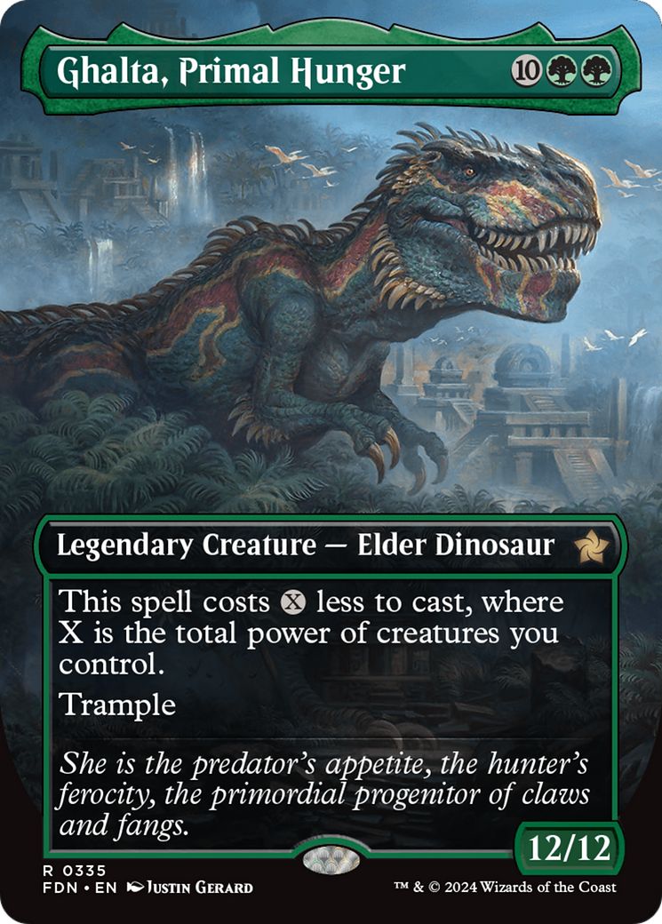 Ghalta, Primal Hunger (Borderless) [Foundations] | Boutique FDB TCG