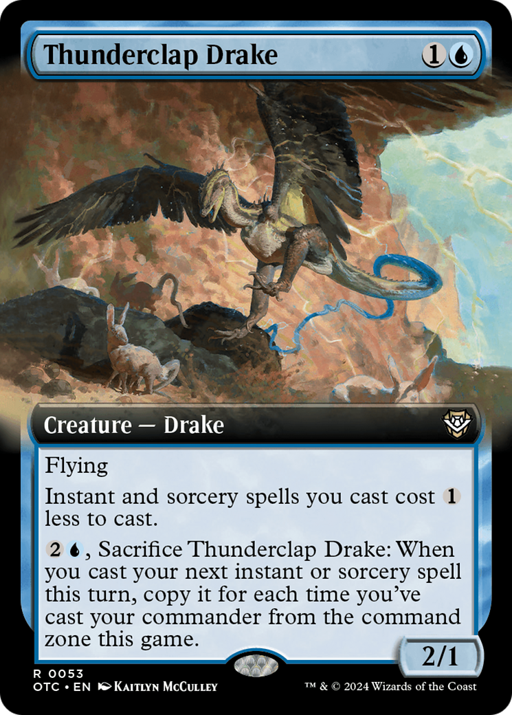 Thunderclap Drake (Extended Art) [Outlaws of Thunder Junction Commander] | Boutique FDB TCG