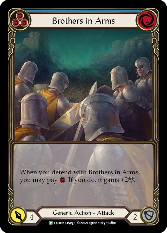 Brothers in Arms (Blue) [FAB093] (Promo)  Rainbow Foil | Boutique FDB TCG