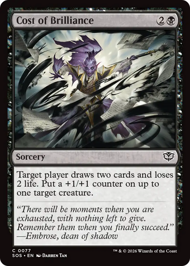 Cost of Brilliance [Secrets of Strixhaven] | Boutique FDB TCG