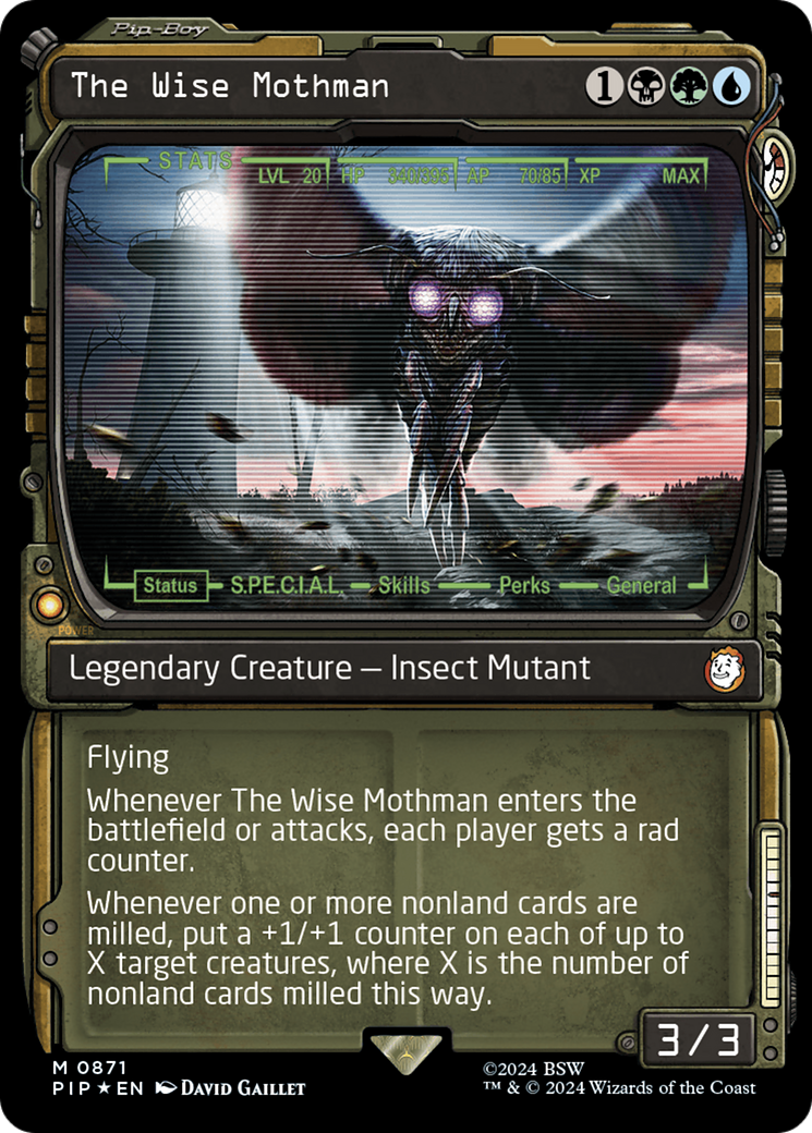 The Wise Mothman (Showcase) (Surge Foil) [Fallout] | Boutique FDB TCG