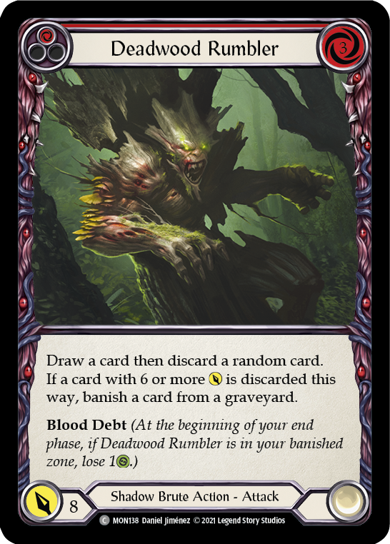 Deadwood Rumbler (Red) [MON138-RF] (Monarch)  1st Edition Rainbow Foil | Boutique FDB TCG