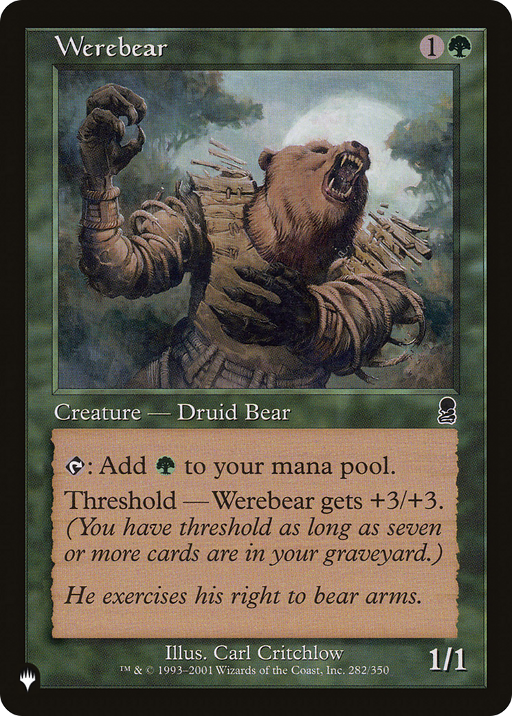 Werebear [The List Reprints] | Boutique FDB TCG