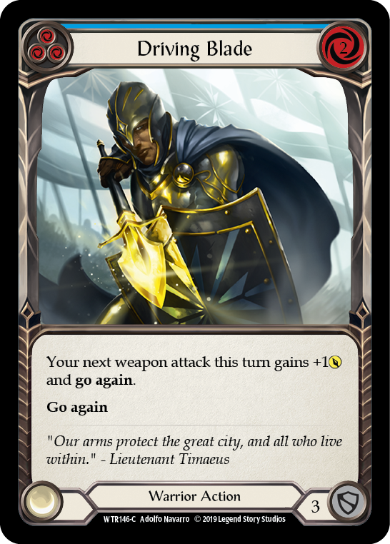 Driving Blade (Blue) [WTR146-C] (Welcome to Rathe)  Alpha Print Normal | Boutique FDB TCG