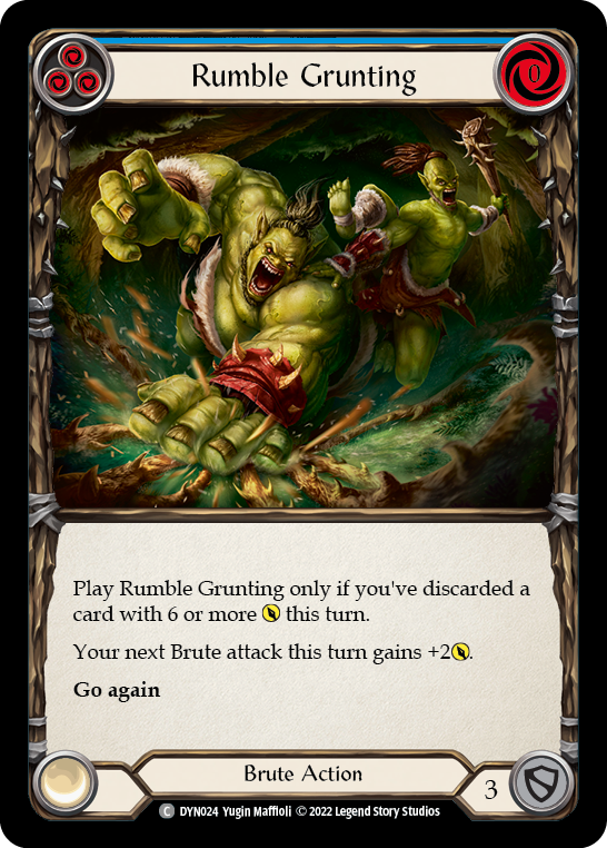 Rumble Grunting (Blue) [DYN024] (Dynasty) | Boutique FDB TCG