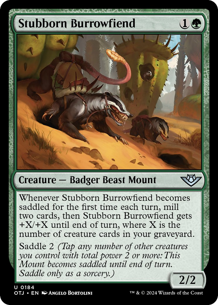 Stubborn Burrowfiend [Outlaws of Thunder Junction] | Boutique FDB TCG