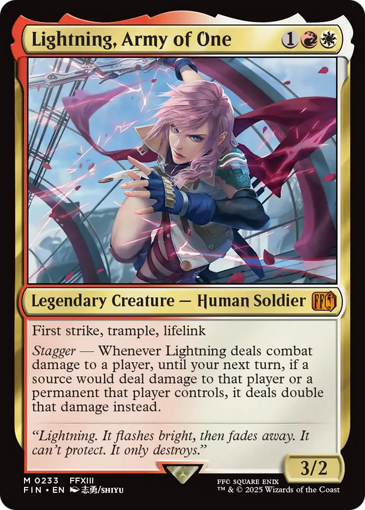 Lightning, Army of One [FINAL FANTASY] | Boutique FDB TCG