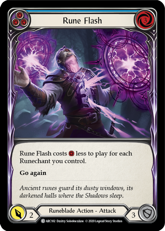 Rune Flash (Blue) [U-ARC102] (Arcane Rising Unlimited)  Unlimited Normal | Boutique FDB TCG
