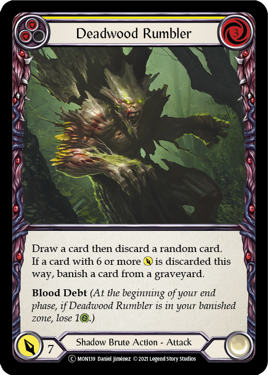 Deadwood Rumbler (Yellow) [U-MON139] (Monarch Unlimited)  Unlimited Normal | Boutique FDB TCG