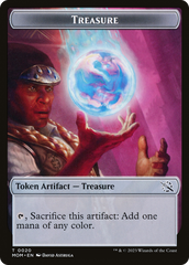 Treasure (20) // Teferi Akosa of Zhalfir Emblem Double-Sided Token [March of the Machine Tokens] | Boutique FDB TCG