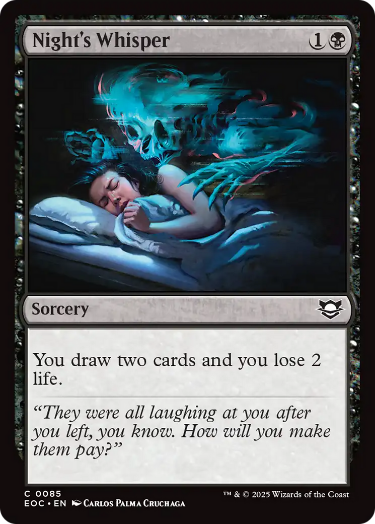 Night's Whisper [Edge of Eternities Commander] | Boutique FDB TCG
