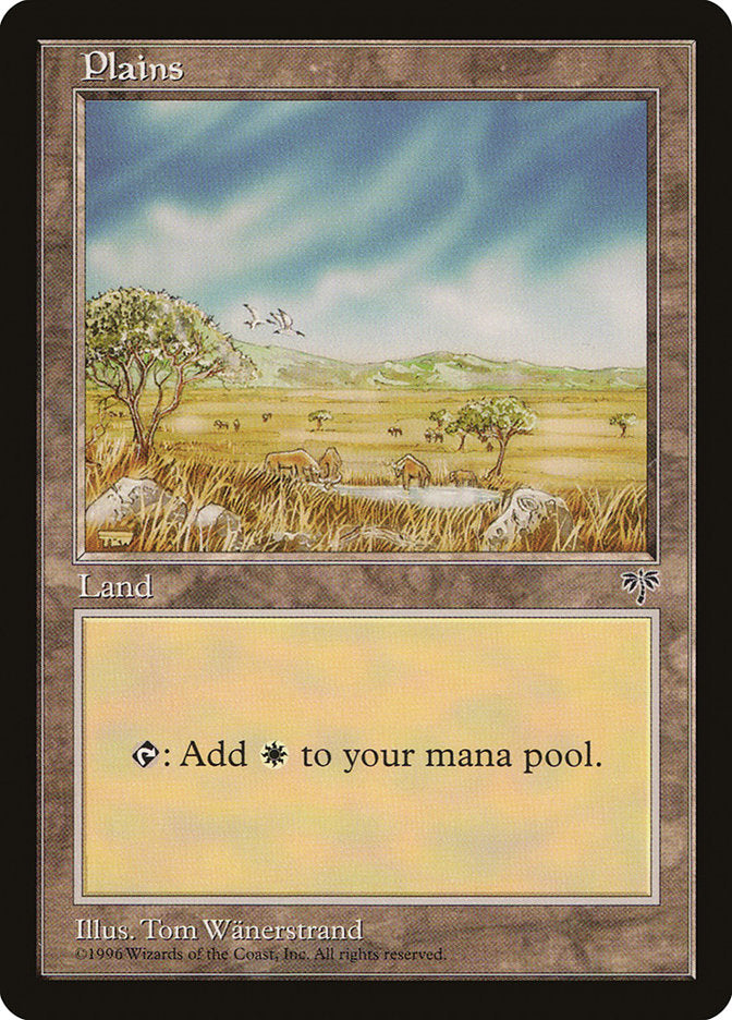 Plains (No Zebras / Signature on Left) [Mirage] | Boutique FDB TCG