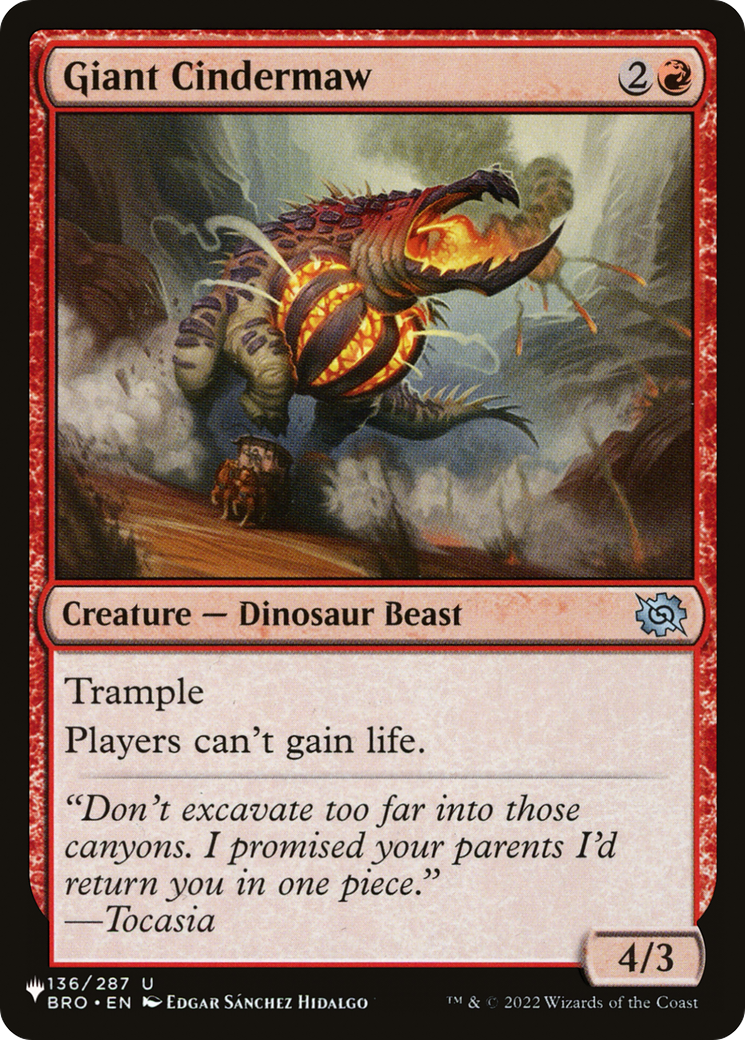 Giant Cindermaw [The List] | Boutique FDB TCG