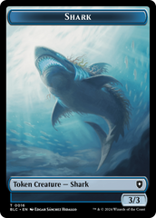 Bird (011) // Shark Double-Sided Token [Bloomburrow Commander Tokens] | Boutique FDB TCG