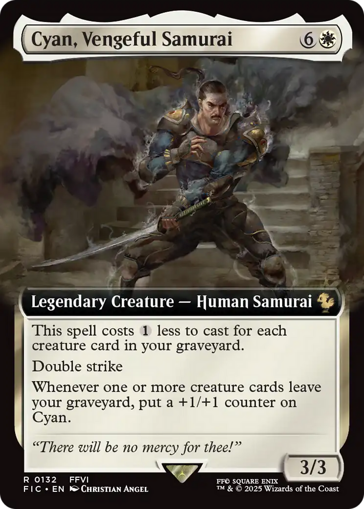 Cyan, Vengeful Samurai (Extended Art) [FINAL FANTASY Commander] | Boutique FDB TCG